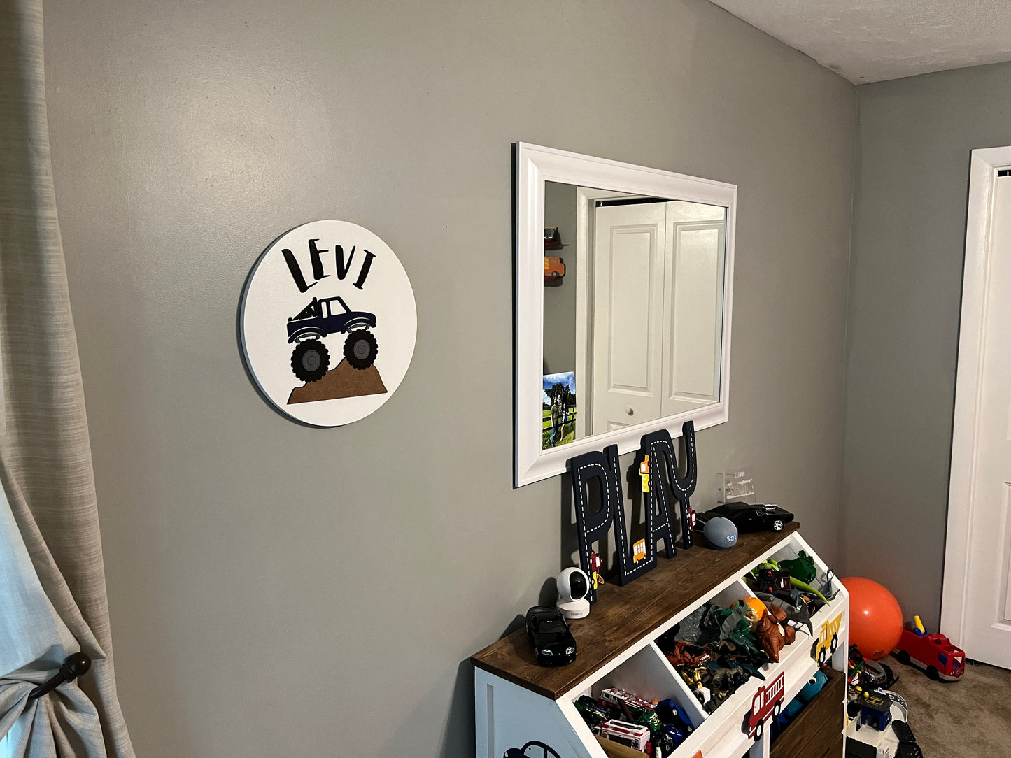Monster Truck Name Sign for kids room