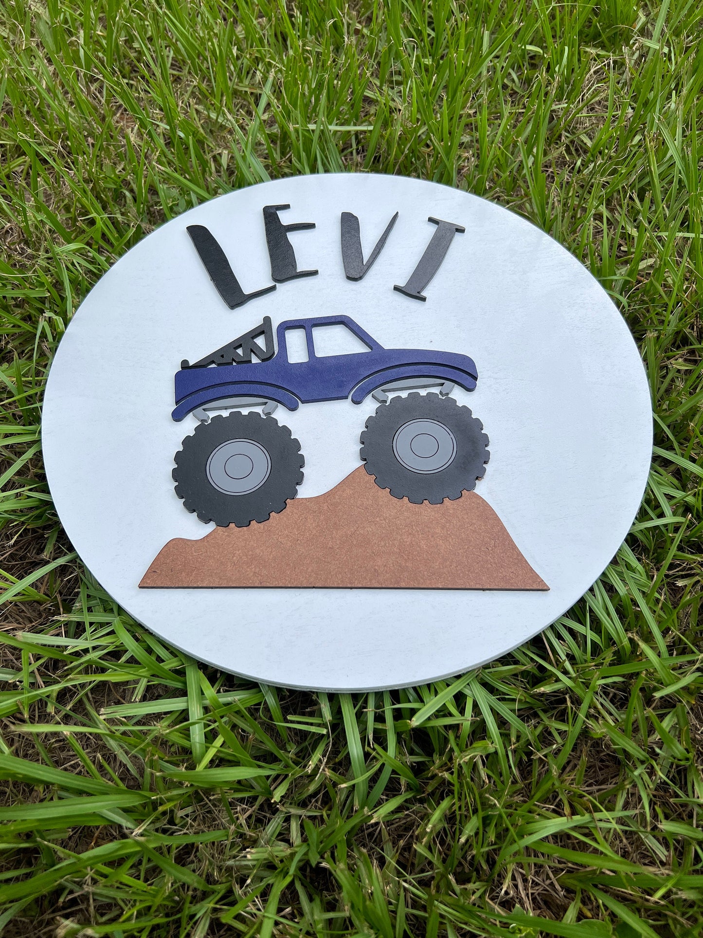 Monster Truck Name Sign for kids room