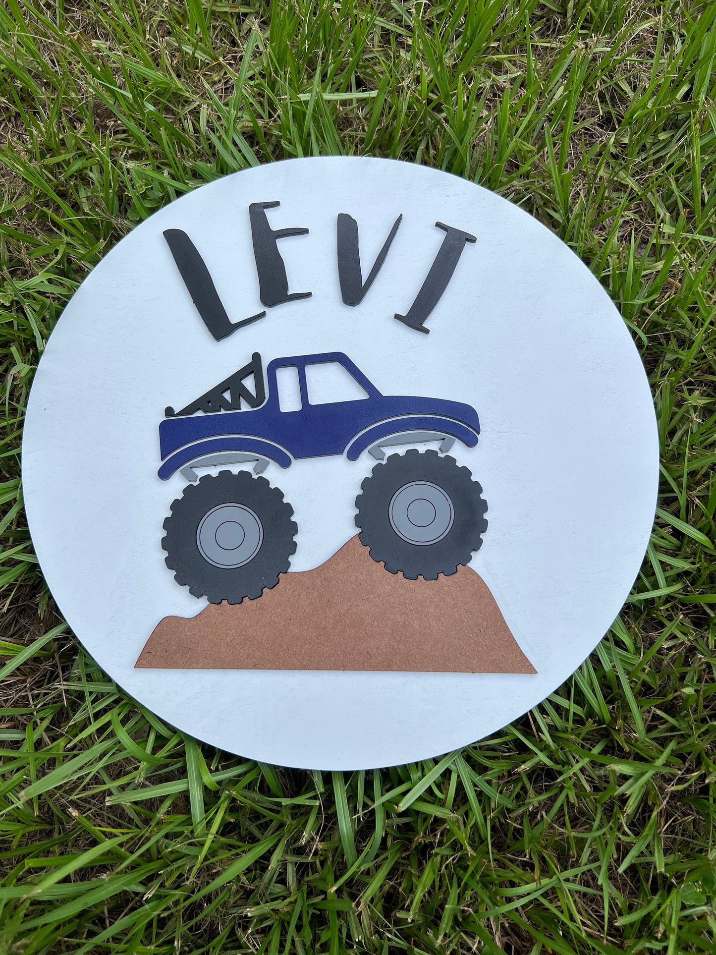 Monster Truck Name Sign for kids room