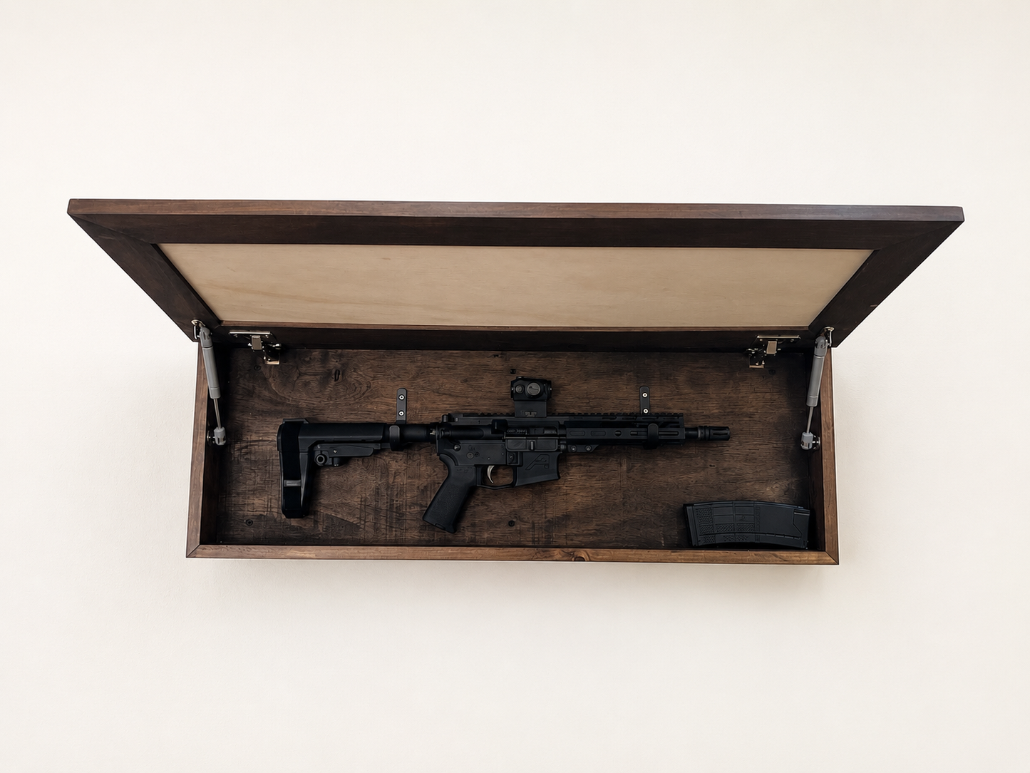 Bible Verse Hidden Gun Cabinet - Welcome Home