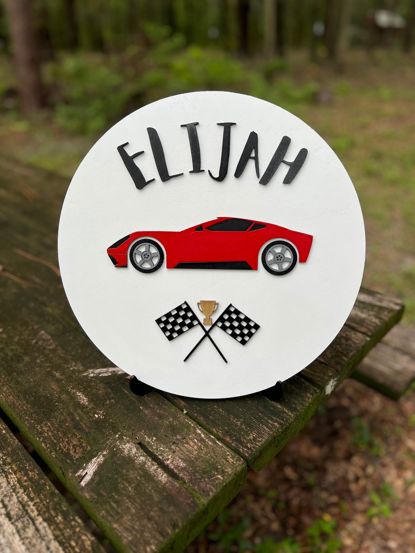 Race Car Name Sign for kids room