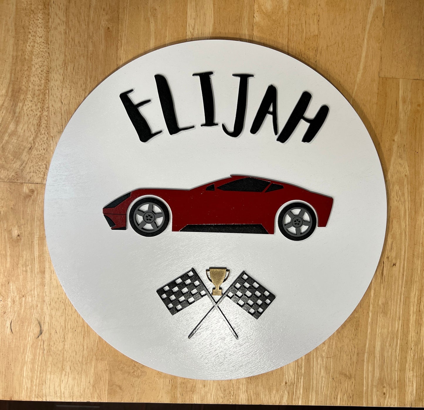 Race Car Name Sign for kids room